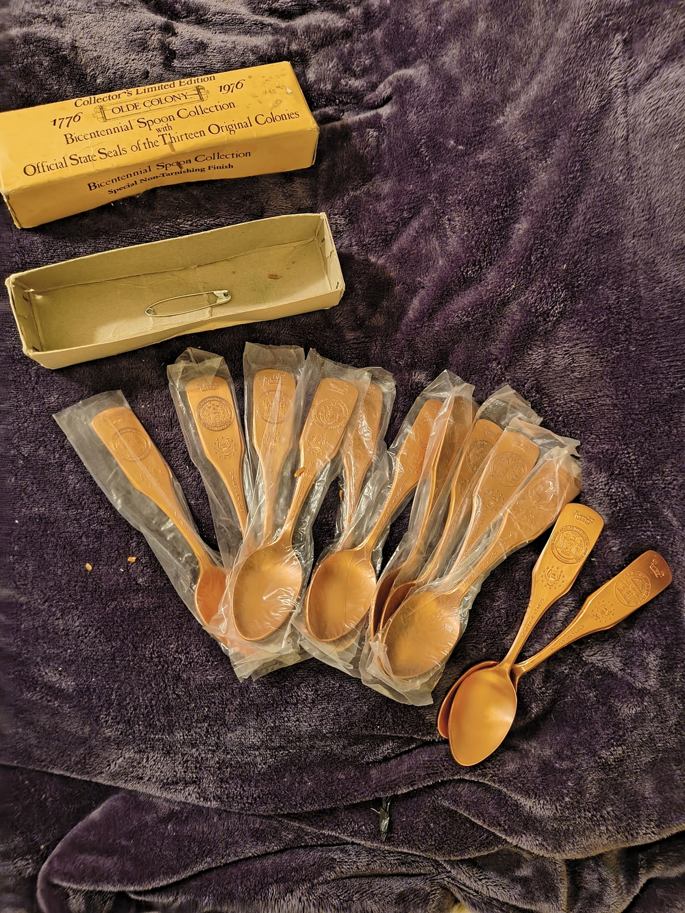 Bicentennial Copper-Tone Collector Spoons - Set of 10